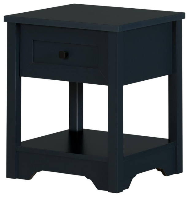 Farnel End Table, Navy Blue Transitional Side Tables And End Tables