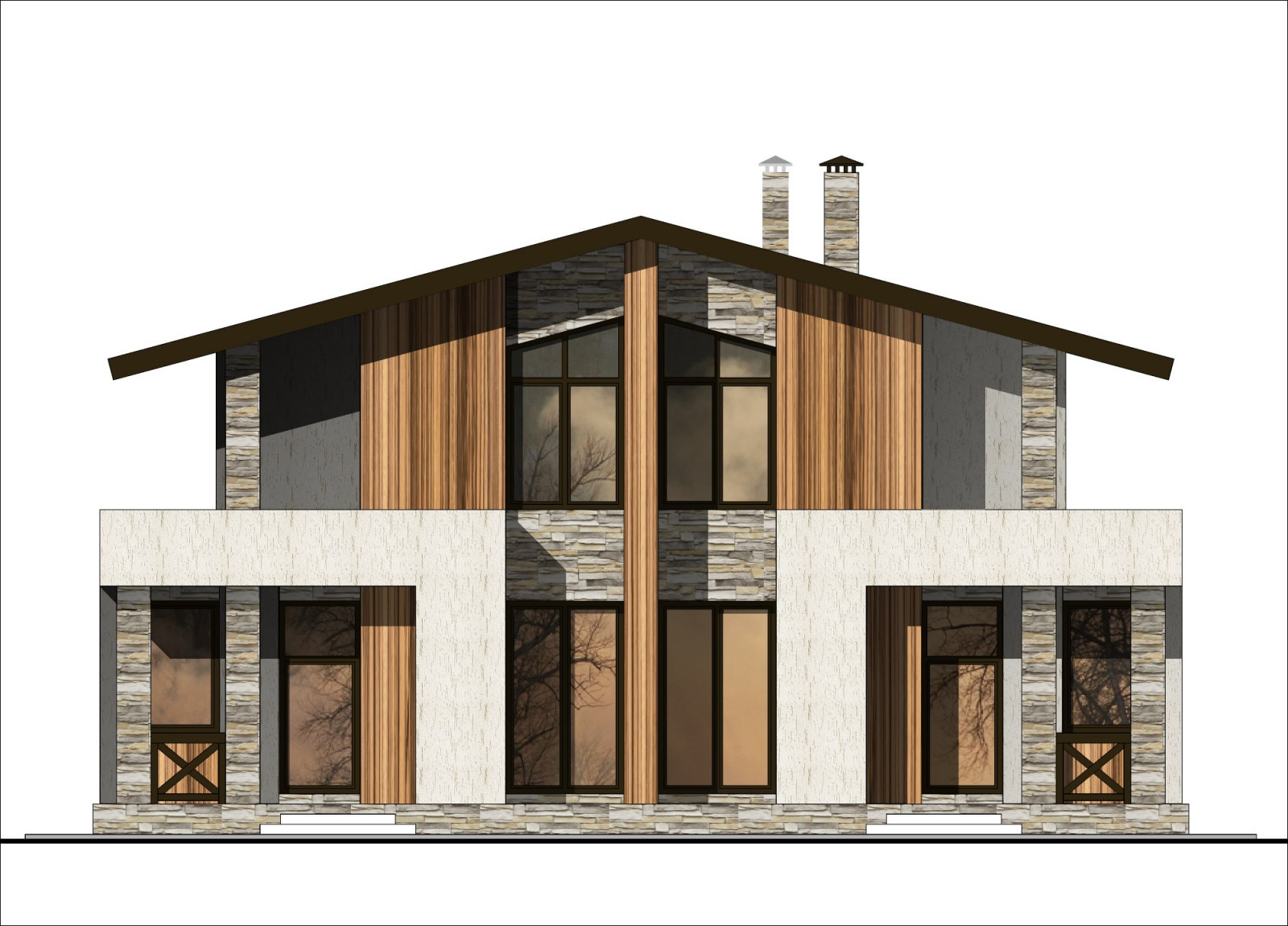 Проект коттеджа на 215м2