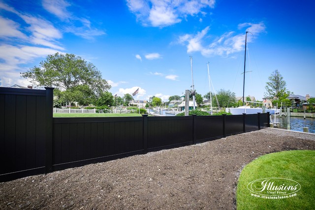 Gorgeous Black Pvc Vinyl Privacy Fence Panels From Illusions Vinyl Fence Contemporary Garden New York By Illusions Vinyl Fence