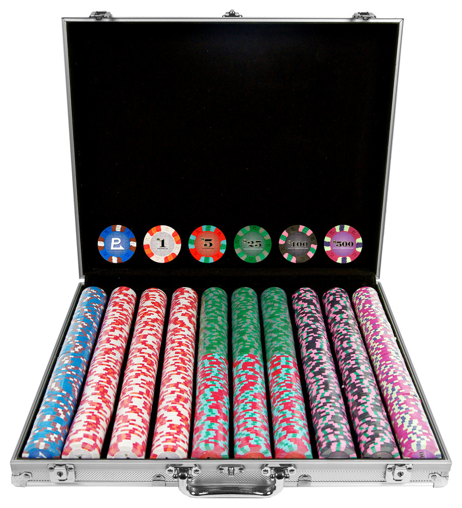 wheeled 1000 chip poker chip case