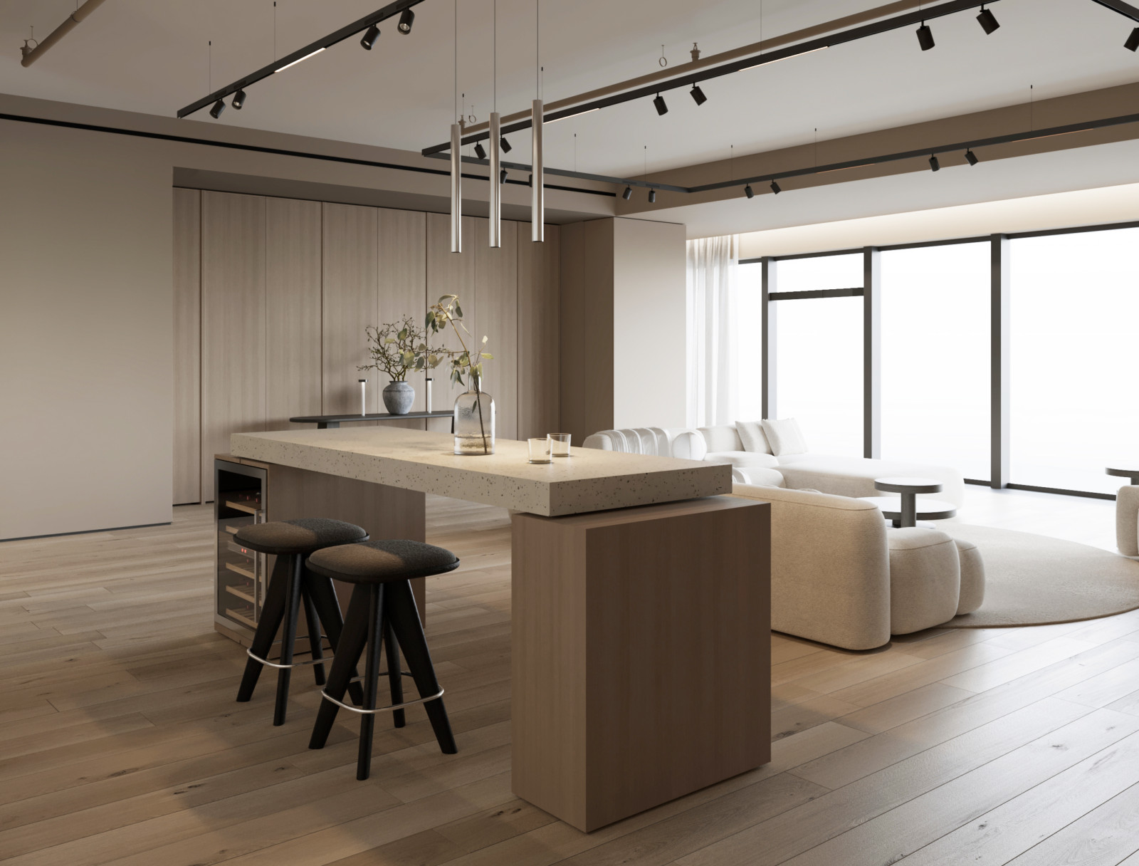 Дизайн-проект аппартаментов Москва Сити 225кв.м