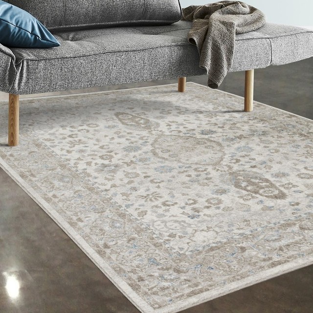 Allstar Rugs Persian Rectangular Accent Rug, Gray, 8'x10' - Traditional ...