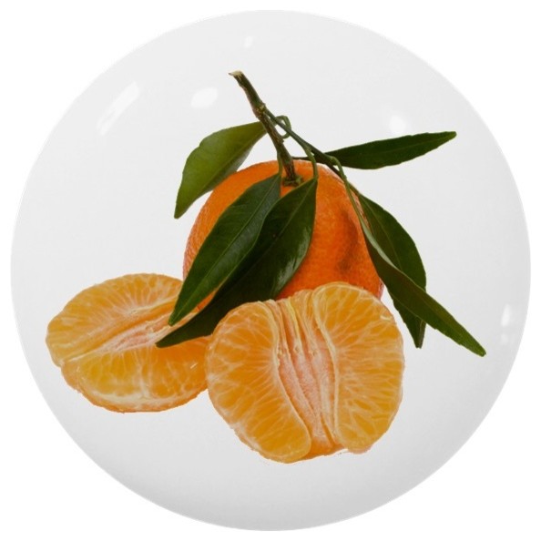 Oranges With Leaves Ceramic Cabinet Drawer Knob