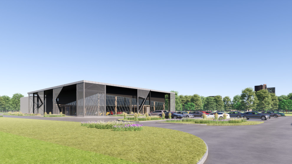 Дизайн интерьера шоу-рума и концепция фасадов для дилерского центра автомобилей