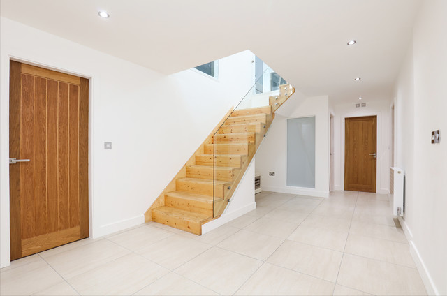 Private Residence - Sky View, Ecclesall, Sheffield modern-hallway-and-landing