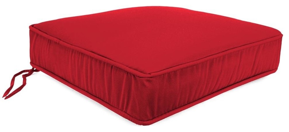 Boxed Edge Chair Cushion, Red color