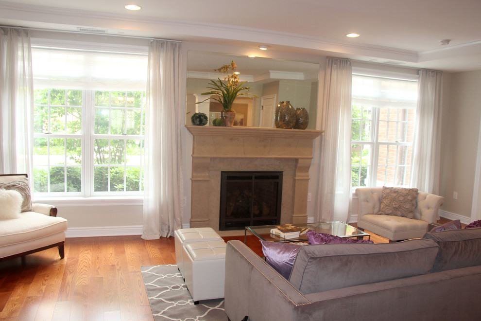 Living room - contemporary living room idea in New York