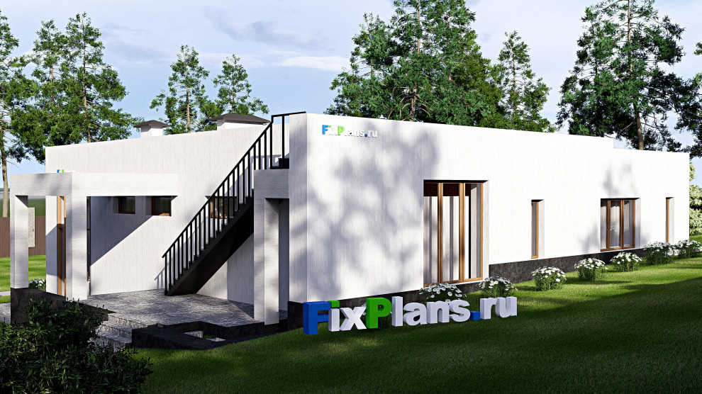 Проект одноэтажного дома 17х19м S228м2 F-15767