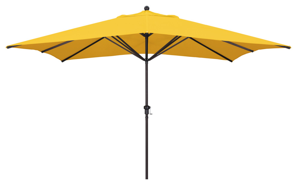 11'x8' Rectangular Aluminum Umbrella Bronze, Sunflower Yellow
