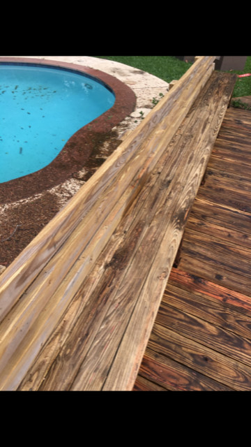 Deck Stain Pressure Washed