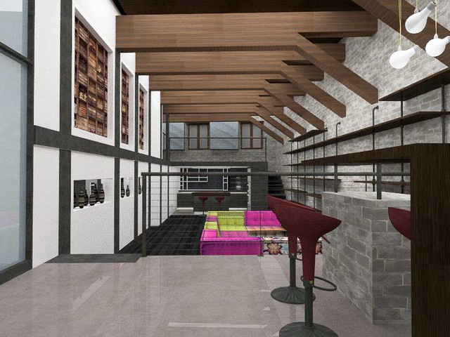 Loft industriell-hemmabar