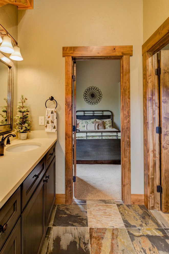 Mountain style bathroom photo in Denver