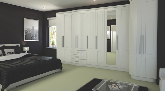 contemporary white modular bedroom furniture system