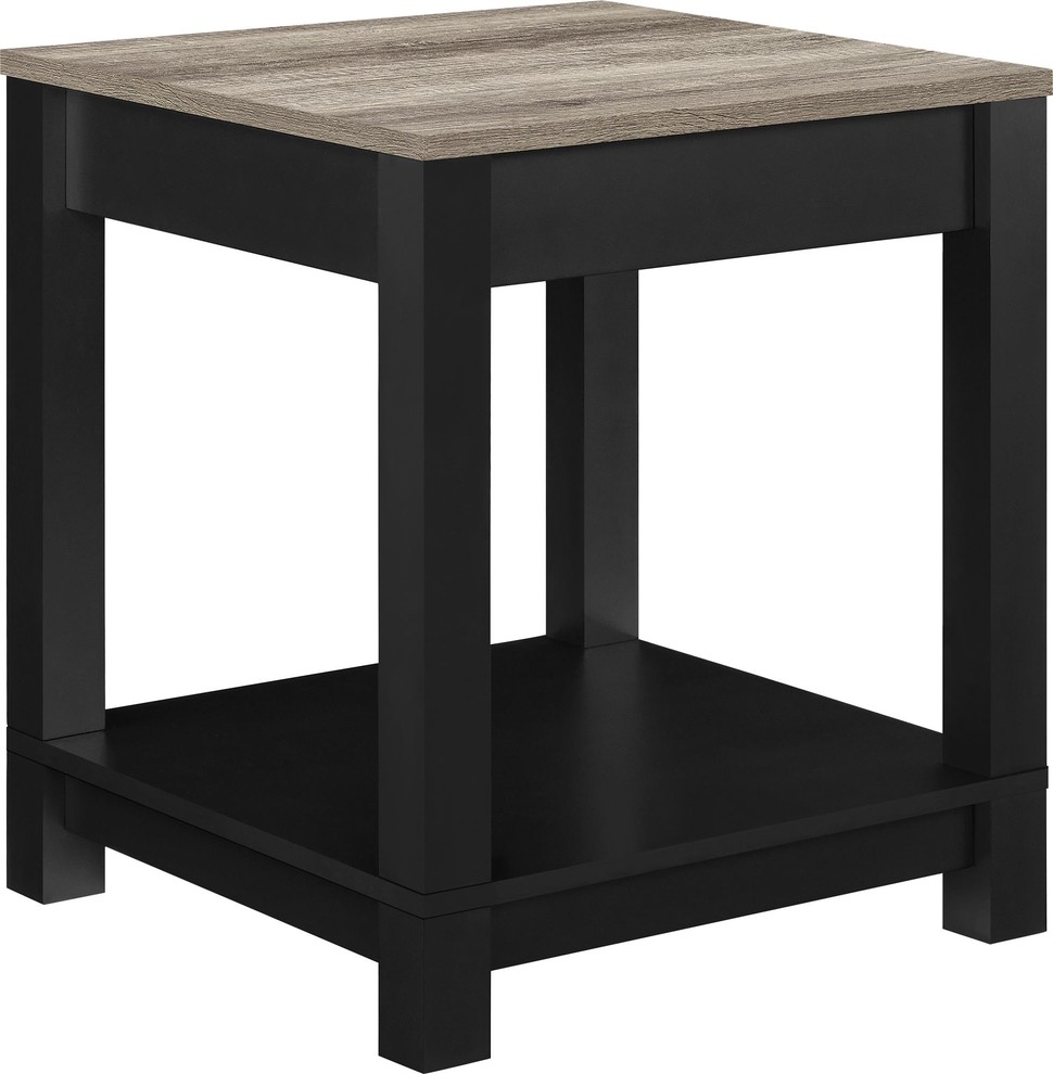 Savannah End Table, Black Transitional Side Tables And End Tables