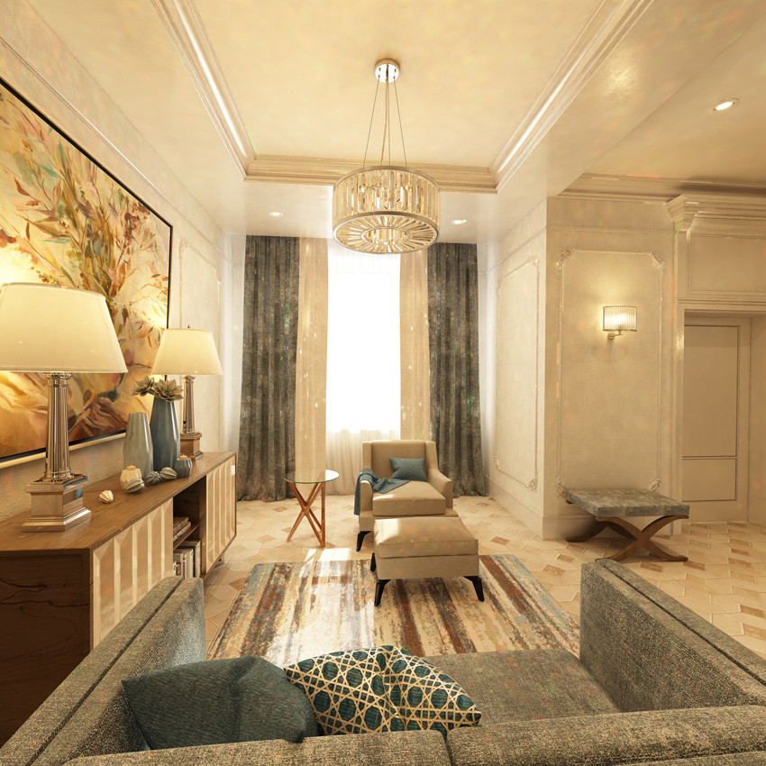 Интерьеры дома в стиле "Американская классика"