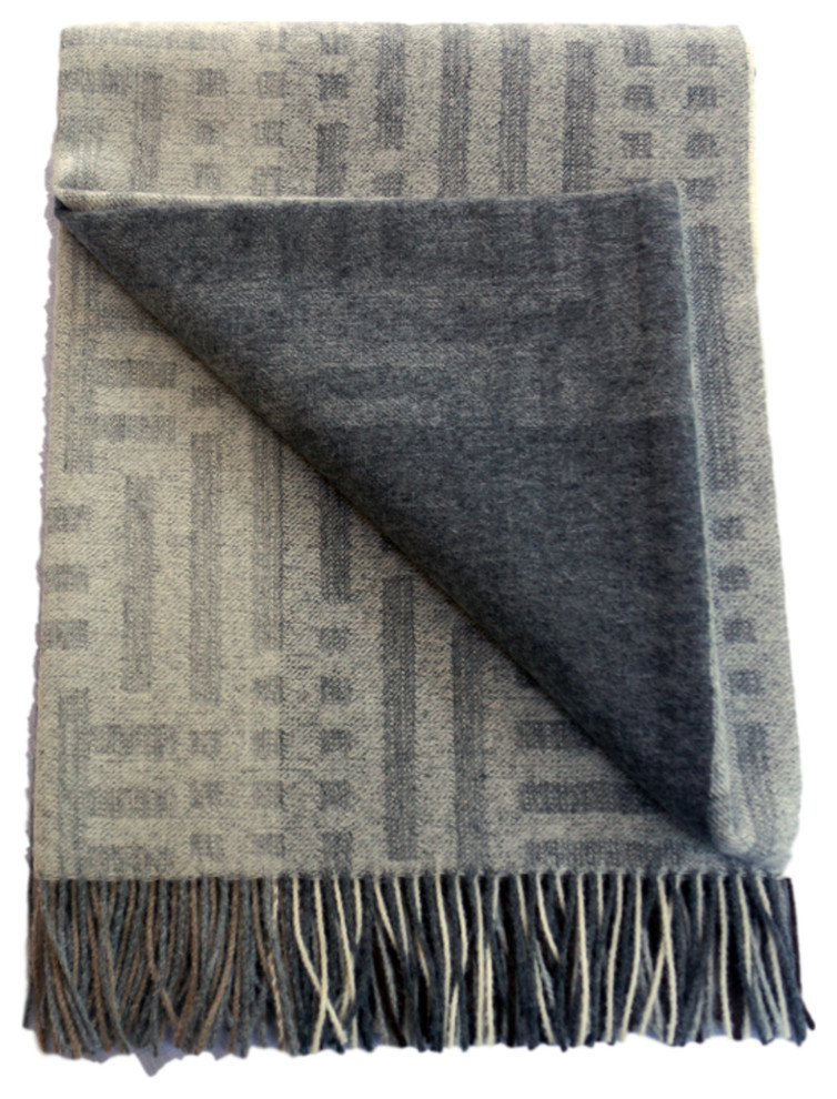 100% Baby Alpaca Throw Blanket, Our Beautiful Patchwork Pattern Throw / Afghan