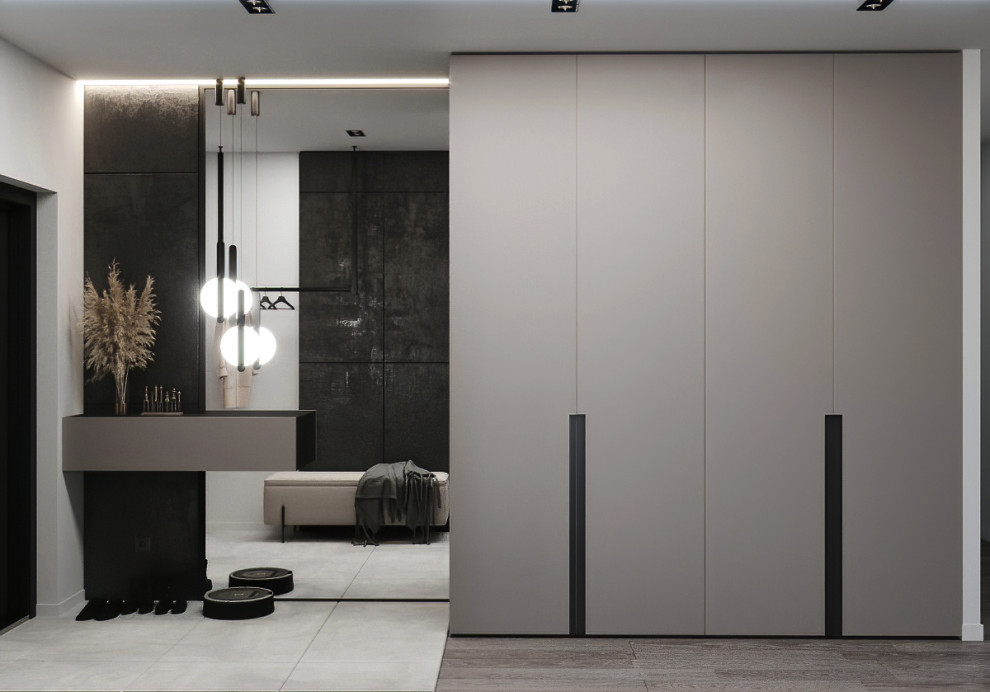 Квартира в спокойной цветовой гамме с нотками брутальности