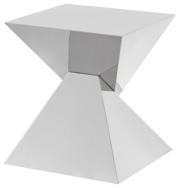 Giza Polished Stainless Top Side Table
