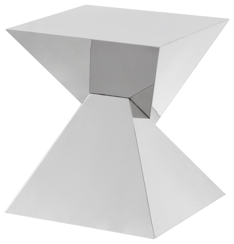 Giza Polished Stainless Top Side Table