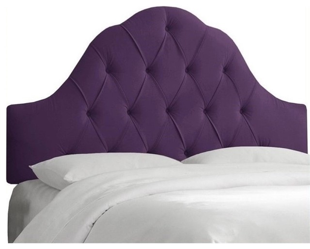 purple bed headboard