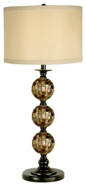 Dale Tiffany PG10353 Mosaic 3 Ball Art Glass Table Lamp