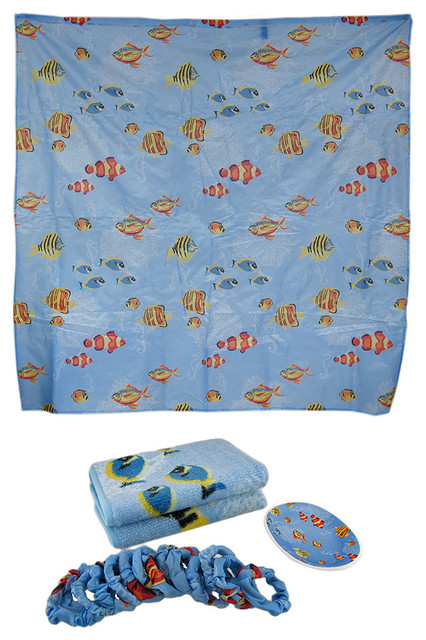 Bath Mat Skylar Orange 15-Piece Printed Bathroom Set Shower Curtain hooks