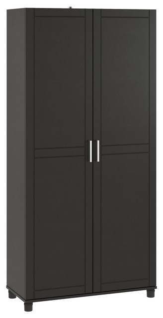 A Design Studio Wayburn 36 Utility Storage Cabinet Black