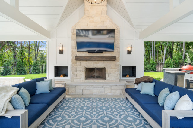 Pool House Project coastal-courtyard