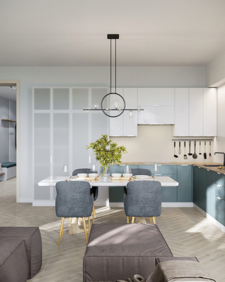 Дизайн кухни-гостиной