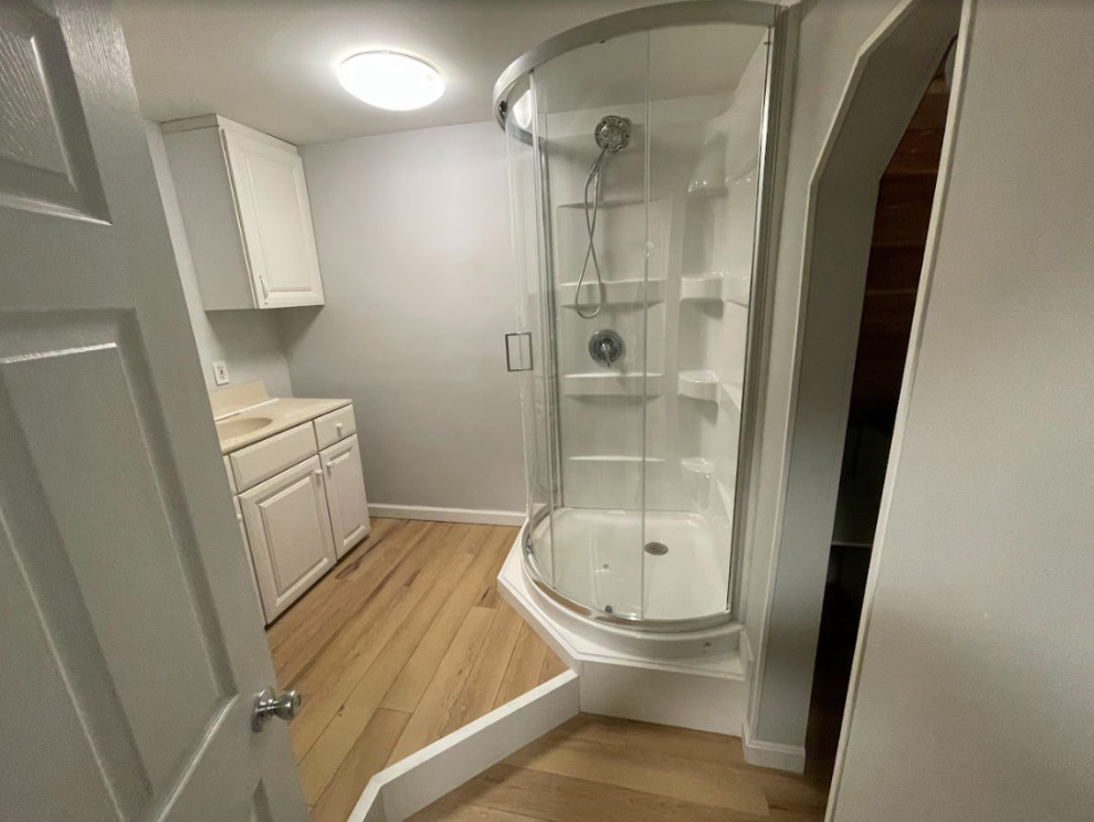 Grey Basement Remodel