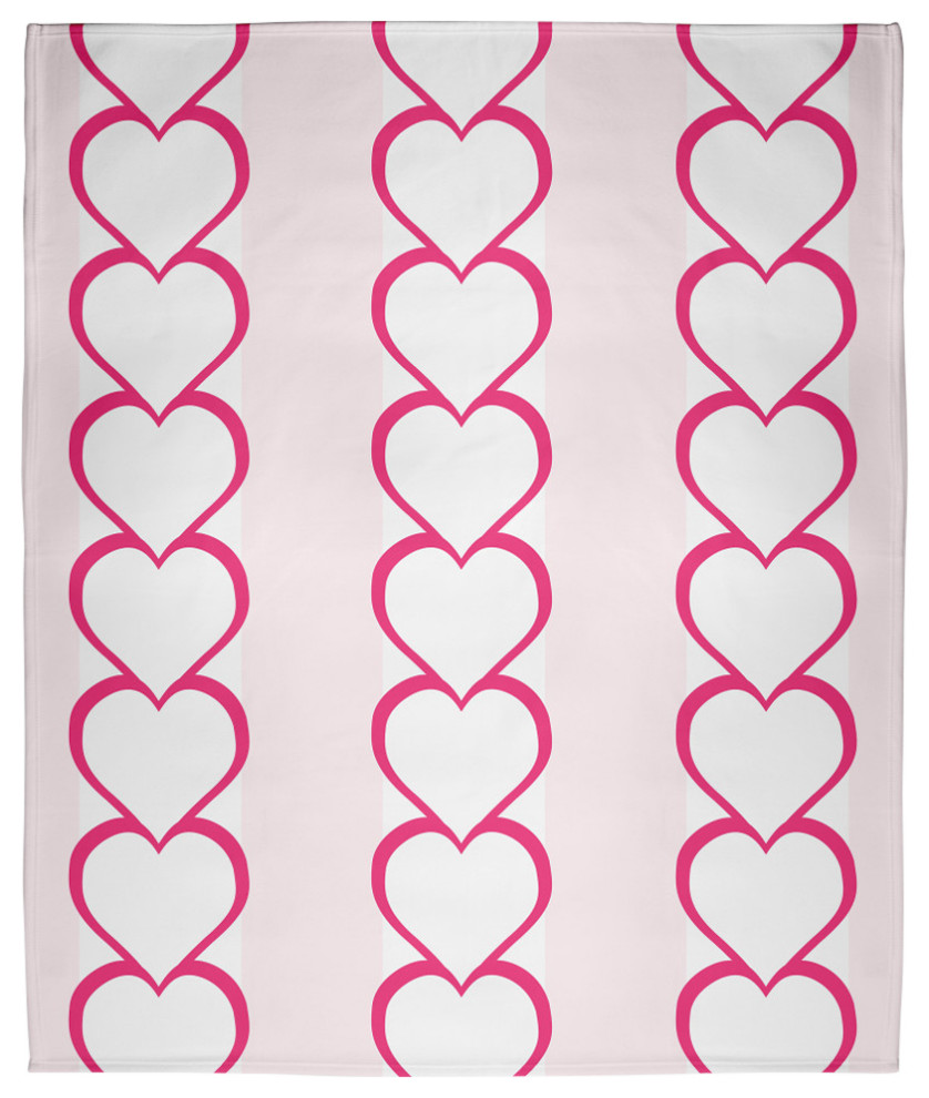 60 x 80 in Be Mine Valentine's Throw Blanket, Pink