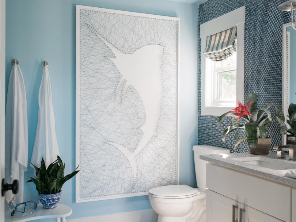 Inspiration for a beach style bathroom in Detroit.