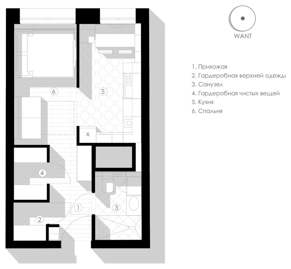 Квартира 30 м2, район Ленинские горки
