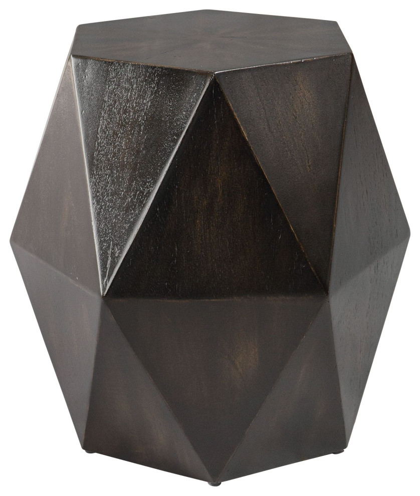 Uttermost Volker Black Geometric Accent Table Rustic Side Tables