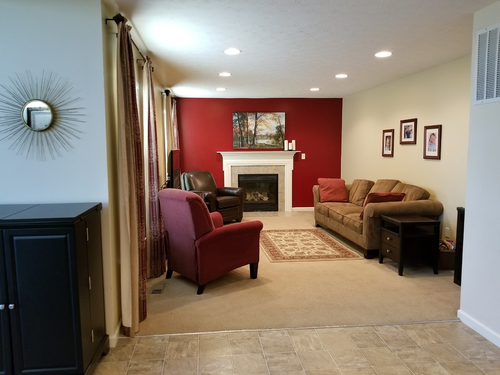 Red And Gold Sofa What Colour Walls Baci Living Room