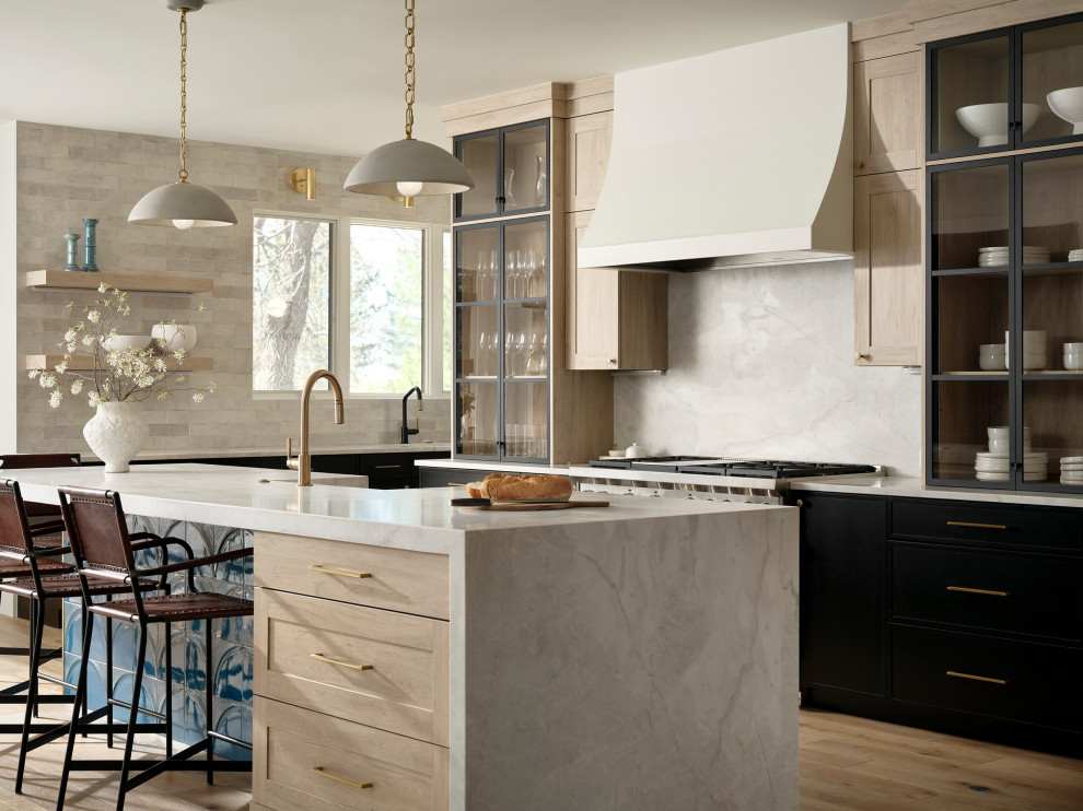 Transitional kitchen photo in Denver