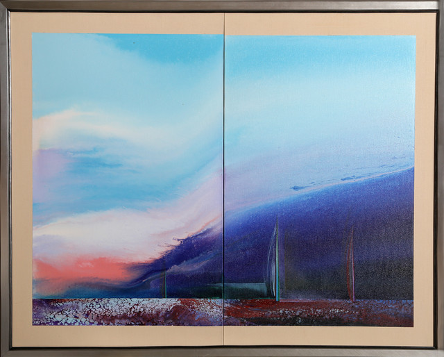 Ted Lownik, Sailing Diptych, Oil Painting