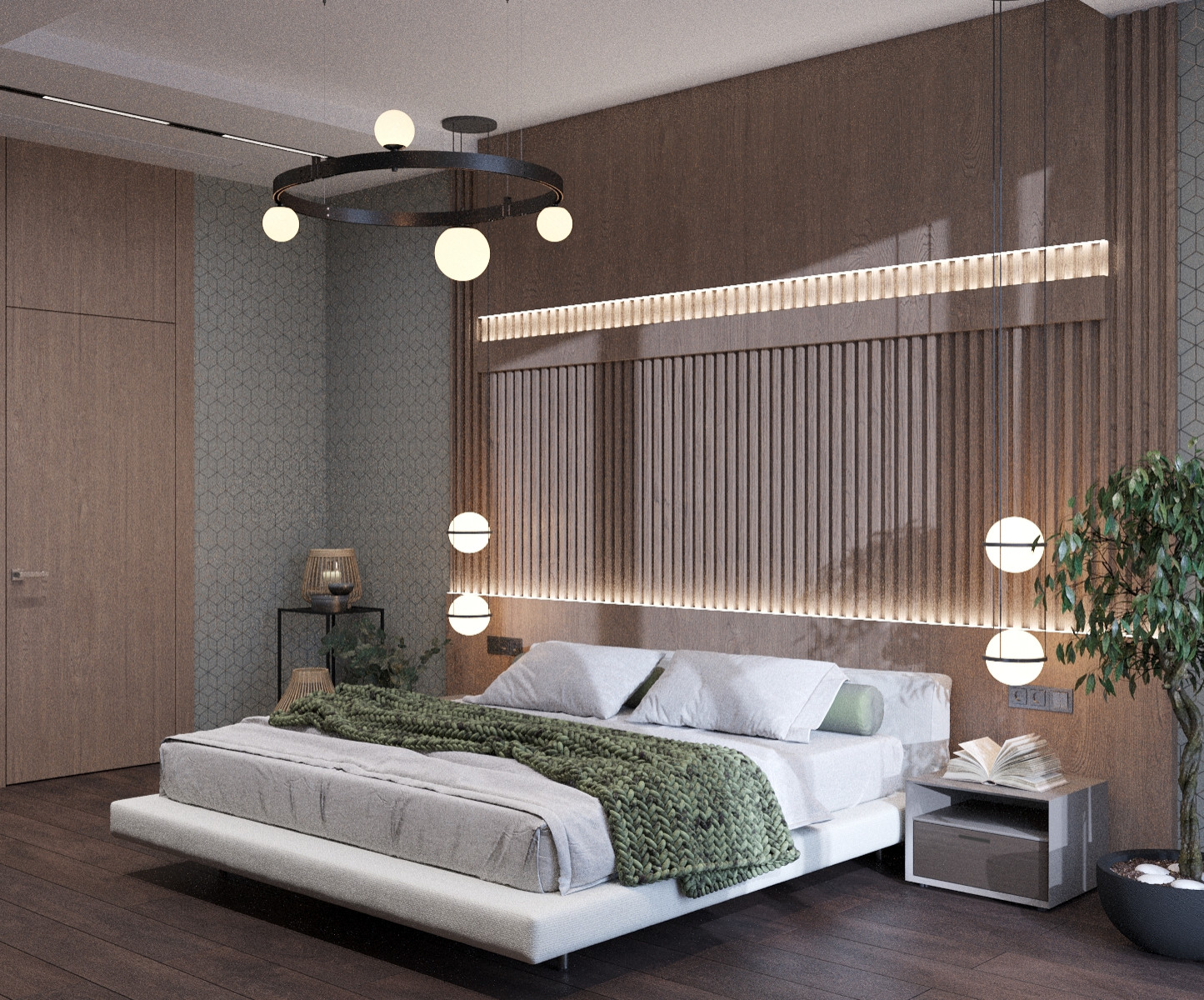 Интерьер двухэтажного загородного дома