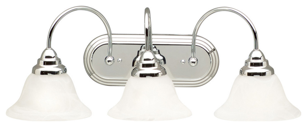Kichler 5993 Telford 25"W 3-Bulb Bathroom Lighting Fixture - Chrome