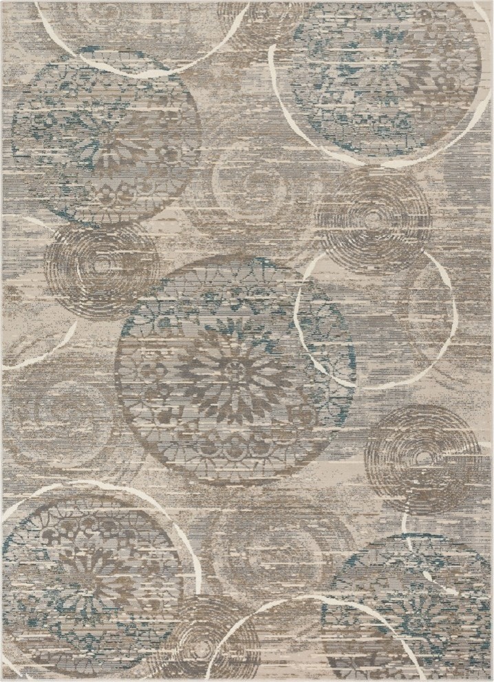 Well Woven Campo Jasmine Contemporary Suzani Floral Beige Area rug, 8'9