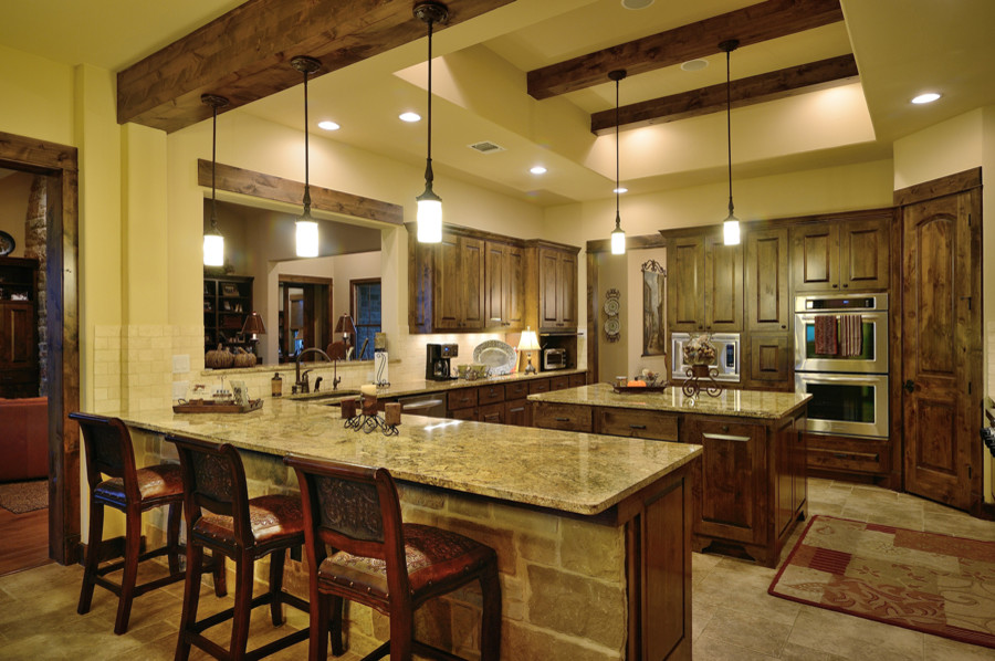 Mountain style kitchen photo in Austin