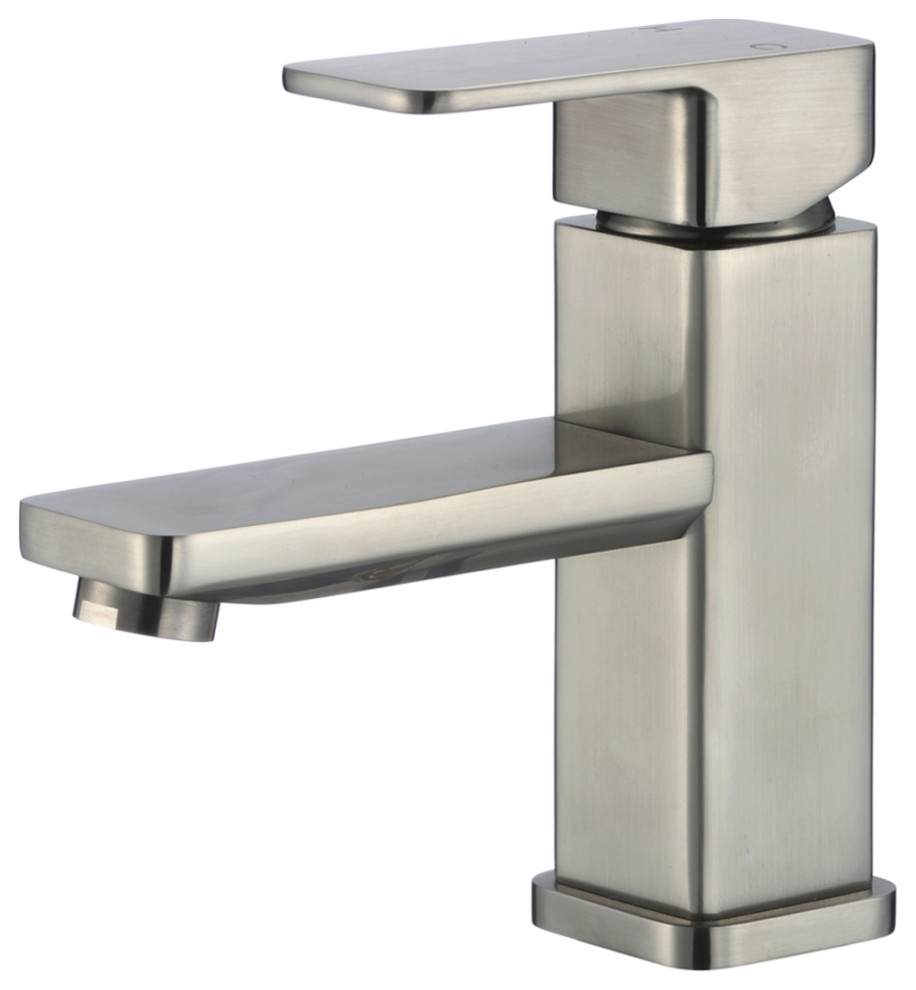 STYLISH Single Hole Bathroom Faucet, Brushed Nickel