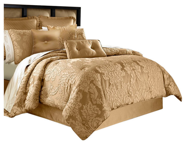 Colonial Comforter Set, Gold, Queen
