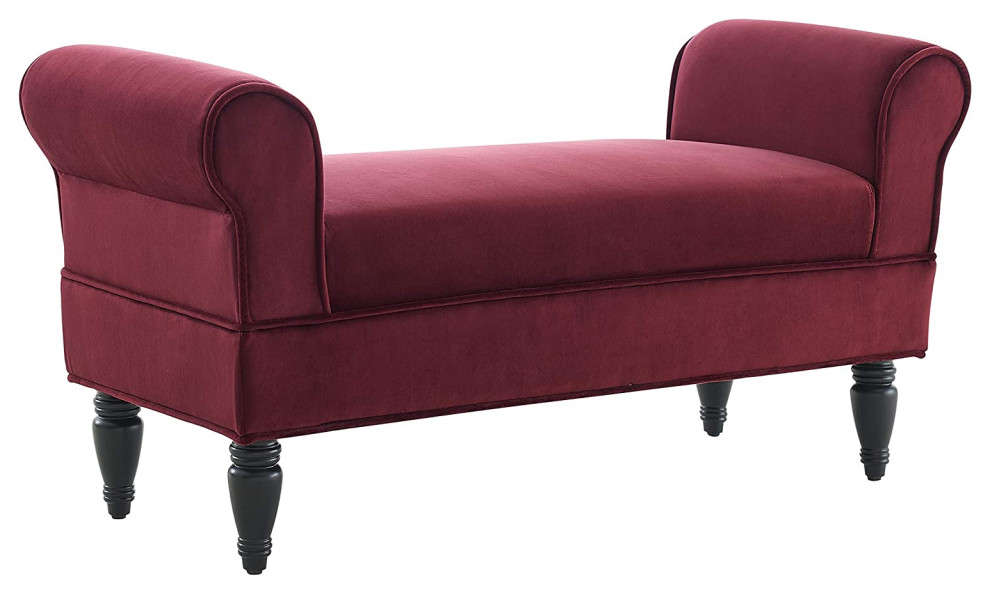 Classic Style Bench For Living Room Transitional Upholstered