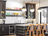 Transitional Home Bar by OSMOND DESIGNS