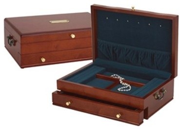 Reed & Barton Duchess II Jewelry Box - Cherry - 14W x 4.5H in.