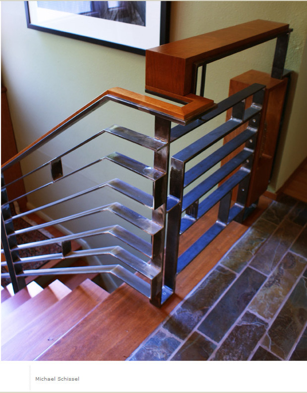 Inspiration for a contemporary staircase in Portland.