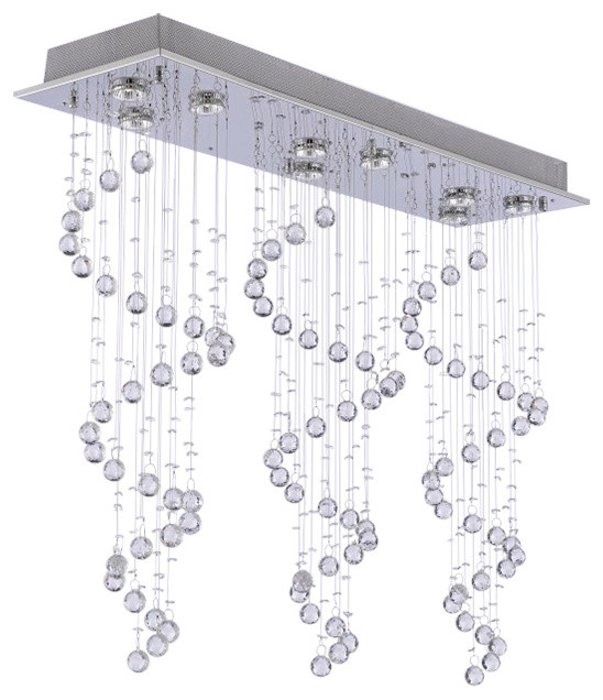 modern crystal ball chandelier