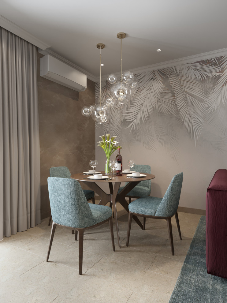 4-к квартира 105 м² в бардовых цветах