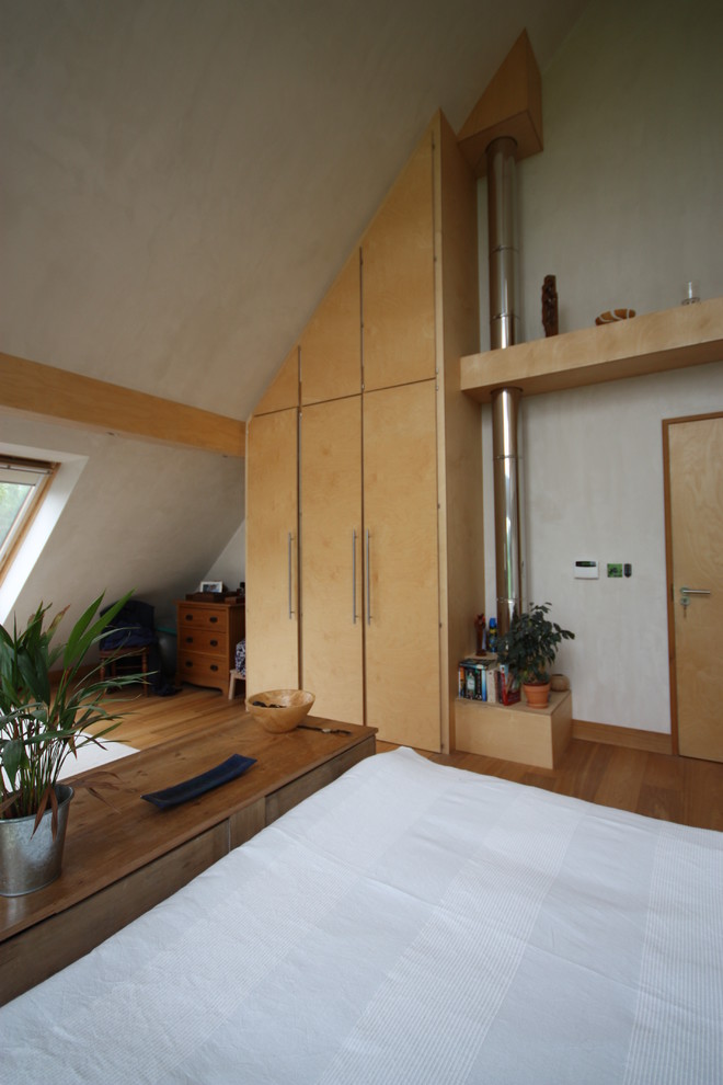Contemporary bedroom in Wiltshire.